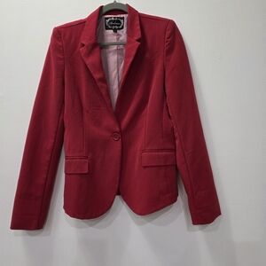 Elegant Red Women's Blazer